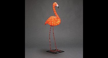 Konstsmide 6273 - Lichtdecoratie - Flamingo 110cm 96L LED verlicht - 24V buitentrafo- zeer energiezuinig - voor binnen en buiten - oranje