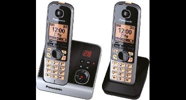 Panasonic KX-TG 6722 GB - Duo DECT telefoon - Antwoordapparaat - Zwart