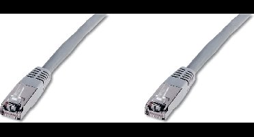 Digitus DK-1531-100 RJ45 Netwerkkabel, patchkabel CAT 5e SF/UTP 10.00 m Grijs 1 stuk(s)