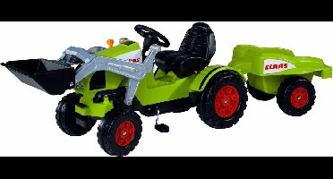 Traptractor BIG Claas Celtis met voorlader en aanhanger