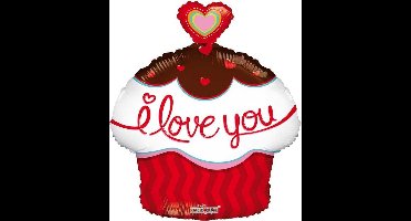 Folieballon Cupcake I Love You 46 cm