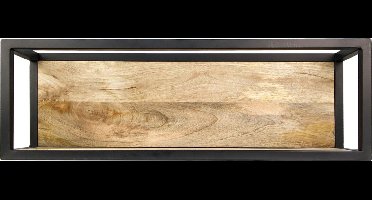 Wandbox Levels - 75x25 cm - mangohout/ijzer