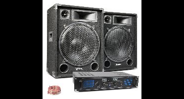 SkyTec MAX15 met SPL1000 versterker - 1000W complete installatie