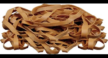 1 kg - Elastiek - naturel - diameter 50mm - breedte 5mm - in zak - ca 750 stuks