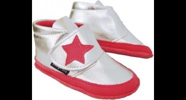 Baby Paws babyslofje Jak Rap Star zilver fuchsia