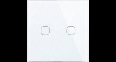 Wand schakelaar Touch 1x wit 86mm 1 gehard glas paneel muur Switch lichte aanraking AC 90-250 v 400W 2A 1x 2 weg