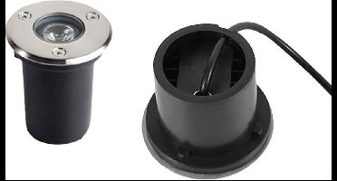 LED grondspot - 1W - 41mm - warm wit - inbouw