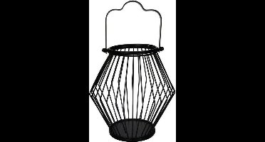 Lantaarn ø17xH16cm zwart