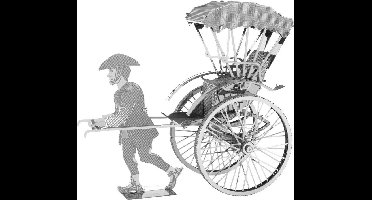 Metal Earth Modelbouw 3D Japanse Riksja - Metaal