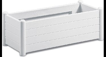 Italia plantenbak - kunststof - rechthoek - wit - 100 x 43 x 35 cm
