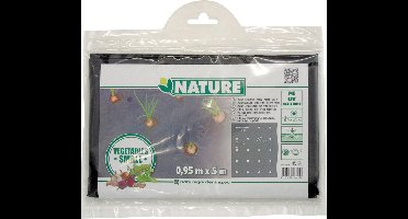 Nature - Kweekfolie voor kleine groenten - 0,95 x 5m - Zwart - uv-bestendig - groeifolie