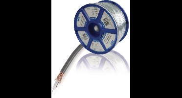 Coaxkabel op Haspel COAX 12 7.0 mm 100 m Grijs