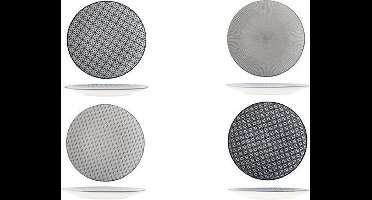 Cosy&Trendy Mix Crazy dinerbord Ø 26,8 cm - assorti - Set-4