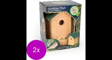Wildbird Nestkast Oklahoma Kadobox - Broeden - 2 x 38x20x18 cm
