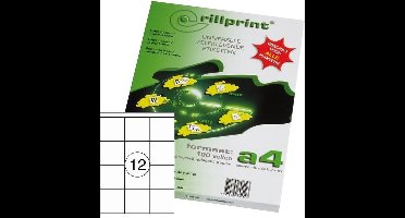 Rillprint A4 etiketten 70x67,7mm