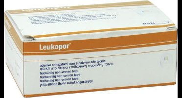Leukopor hechtpleister zonder klemring: 1.25cm x 9.2m - 24 stuks