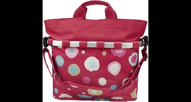 KlickFix Reisenthel fietsmand Oval M rood/bont