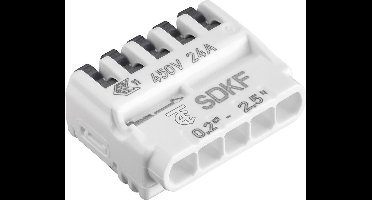 Tridonic SDKF universele Lasklem Lasdop Hefboomklem 5-polig 5-gaats 0.2-2.5mm (50st.)