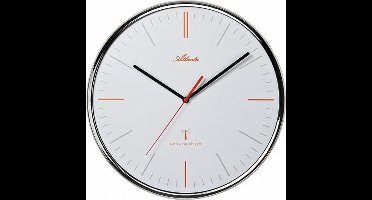 Wandklok Tijdsein Ziver en Oranje modern design