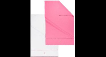 Lief Lifestyle! wieglaken 80x100 cm wit/roze (2 stuks)