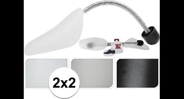 Storage Solutions schoenspanners - 4x stuks - wit - metalen veer - kunststof - maat 37 tot 48