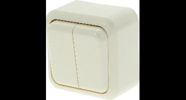 Q-Link schakelaar - opbouw - serie - crème