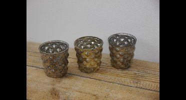 SENSE Waxinelichthouder - T.L Houder oldlooks  - kaarsenhouder -  Theelichtenhouder- sfeerlicht ** 3 STUKS**
