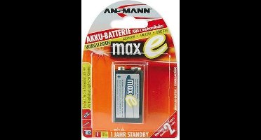 Ansmann 9V maxE Batterij - 1 stuk - 200 mAh