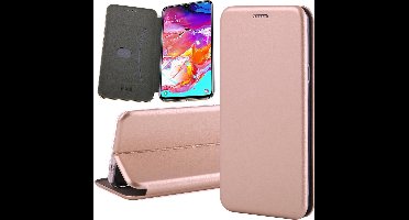Hoesje geschikt voor Samsung Galaxy A70 - Book Case Kunstleer ThinShield Roségoud