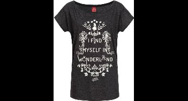 Alice In Wonderland I Find Myself In Wonderland Dames T-shirt - gemêleerd grijs - M