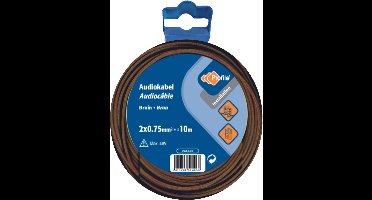 PROFILE luidsprekerkabel - 2x0m75mm² - bruin - 10 meter