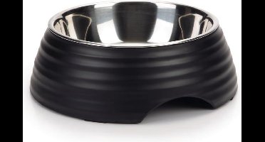 Beeztees Rimpu - Hondenvoerbak - Melamine - Zwart - 22 cm