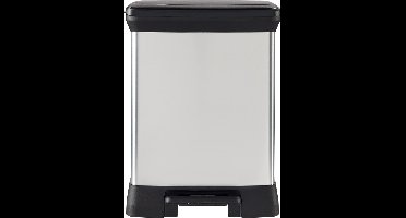 Curver Pedaalemmer Deco 30 L zilver 240642