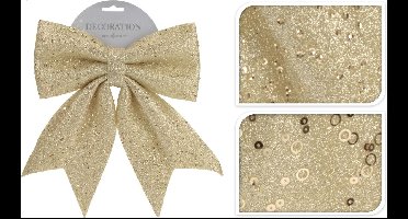 Home & Styling Nampook Kerststrikken 10 stuks - 29cm - Champagnegoud