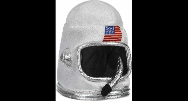 Vegaoo - Zilverkleurige astronaut helm voor kinderen - Grijs, Wit - One Size