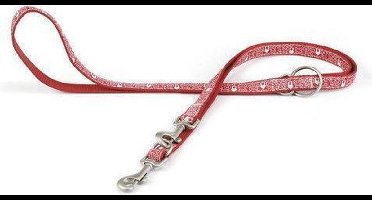 Nylon dressuurlijn Bones. Rood.