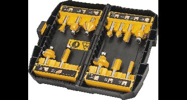 DeWalt DT90016-QZ - Houtfrees Set - 12 Stuks - 8 mm Gereedschap - Inclusief Koffer