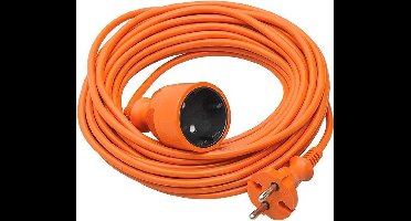 Verlengkabel 10 Meter Oranje 2x1,0mm Geen Aarding
