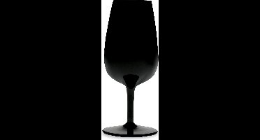 6 Wijn proefglazen INAO zwart kristalglas