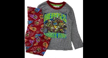 Teenage Mutant Ninja Turtles pyjama - rood - maat 98 - Turtles pyjamaset