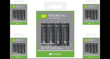 20 Stuks (5 Blisters a 4st) - GP R6/AA ReCyko+ PRO 2000mAh 1.2V NiMH Oplaadbare Batterijen