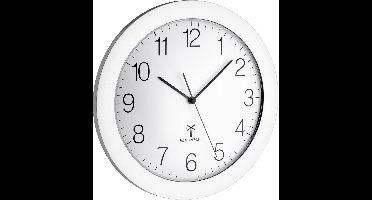 Wandklok DCF TFA Sweep Werk witte wijzerplaat