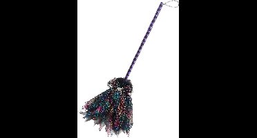 Vegaoo - Metallic heksenbezem voor volwassenen - Gekleurd - One Size