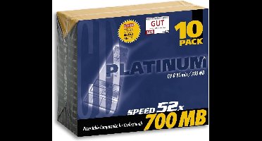 Platinum CD-R 700 MB 10er Slimcase