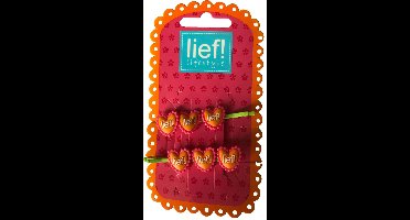 Haarschuifjes / Haarclipjes 3 Hartjes Roze/Oranje - Lief Lifestyle‎‎‎‎