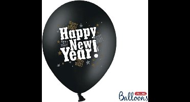 Partydeco - Ballonnen Happy New Year 50 stuks