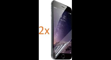 2x Screenprotector geschikt voor Apple iPhone 6 / 6s - Glas PET Folie Screenprotector Transparant 0.2mm 9H (Full Screen Protector) - (Two Pack / Duo-Pack)
