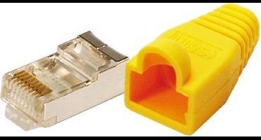 LogiLink MP0015 RJ45-connector Cat 5e, afgeschermd Stekker, recht Aantal polen: 8P8C Geel 100 stuk(s)