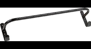 Excellent dekenhouder metaal (gepoedercoat) zwart - 91 x 20cm - hoogwaardig kwaliteit - incl. 4 schroeven met plug