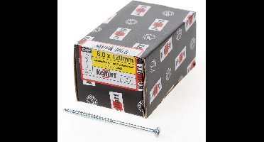 Kelfort Spaanplaatschroef platverzonken kop verzinkt pozidriv deeldraad 6.0 x 120mm (50 stuks)